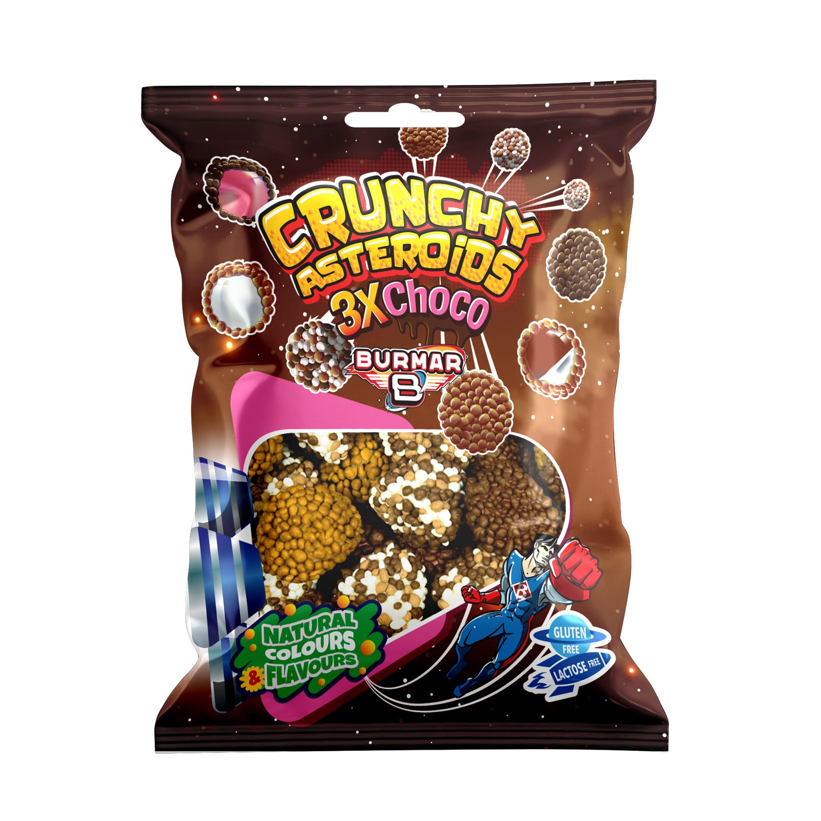 Burmar Crunchy 3xChoco guminukų pakuotė, 80 g